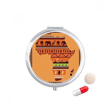 Imagem de Porta-comprimidos com nome do continente africano, caixa de armazenamento de remédios