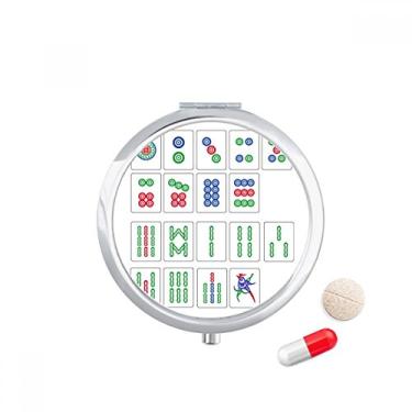 Imagem de Caixa de comprimidos de jogo de xadrez Mahjong da Cultura chinesa, dispensador de remédios