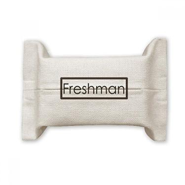 Imagem de New Students of The University Freshman Porta-capa de papel para lenços faciais, saco de linho de algodão