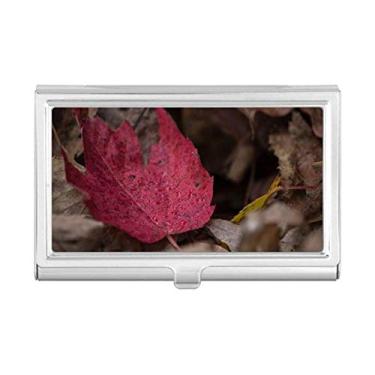 Imagem de Simpol — Porta-cartões de visita com imagem de folha de bordo vermelha