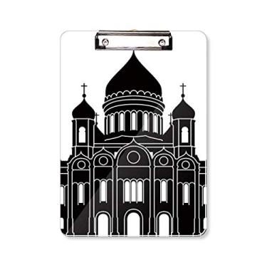 Imagem de Moscow Catedral Cristo Rússia Prancheta Pasta Bloco de Escrita Placa de Apoio A4
