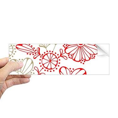 Imagem de DIYthinker Adesivo retangular com flores vermelhas e frescas para janela para notebook