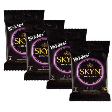 Imagem de Kit com 4 Preservativo SKYN Elite c/ 3 Un Cada