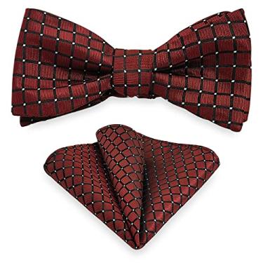Imagem de Conjunto masculino de gravata borboleta e bolso quadrado, gravata borboleta ajustável clássica masculina formal para festa de casamento SB3 (01)