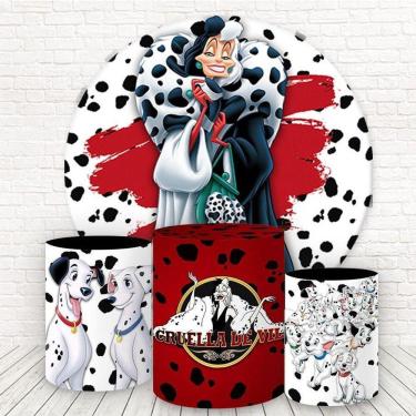 Imagem de Painel Redondo E Capas 3D Sublimado Cruela Fkpc-672