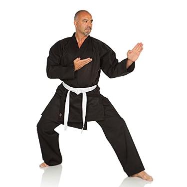 Imagem de Ronin Karate Gi – Uniforme de Karate para estudantes leves – Quimono de qualidade profissional – Kit avançado de artes marciais 100% algodão estilo Karate Treinamento para adultos e crianças., Preto, 1