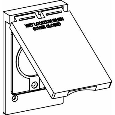 Imagem de Orbit Capa de caixa el trica 1C-PO20, abertura de tomada de energia 20A, zinco prova de intemp ries - 1 aparelho, cinza