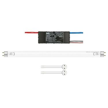Imagem de Kit Lâmpada Uv 25W Ultravioleta Tubular + Reator + Soquetes