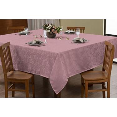 Imagem de Toalha De Mesa Lisa 3.50mx1.40m Jacquard Adamascado Luxo (Rosê)