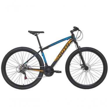 Imagem de Bicicleta South Legend Aro 29 Alumínio Freios A Disco Câmbio Shimano 24 Marchas - Preto + azul + laranja - 17 Preto + azul + laranja