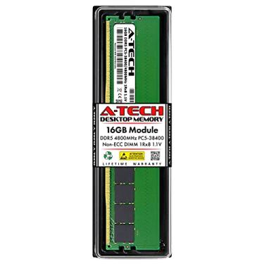 Imagem de A-Tech Substituição RAM de 16 GB para CT16G48C40U5 | DDR5 4800MHz PC5-38400 CL40 UDIMM 1Rx8 1.1V Non-ECC DIMM 288-Pin Módulo de memória de desktop