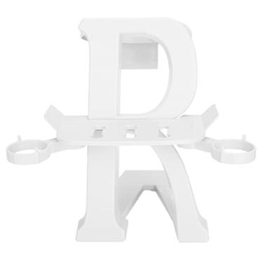 Imagem de BROLEO Suporte de realidade virtual, fácil de instalar, compatível com fone de ouvido VR de plástico resistente para 2 para HTC Vive para Rift S (branco)