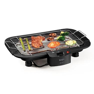 Imagem de Churrasqueira Elétrica De Mesa Bbq Show Elgin 220V Com controle de temperatura, bandeja anti-fumaça e grelha removível