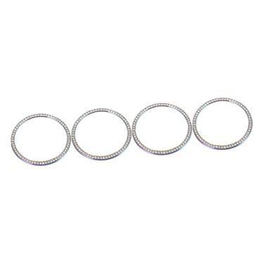 Imagem de OSALADI 4 Pcs Bisel De Diamante Relógios Femininos Para Mulheres Anel De Bisel De Relógio Protetor De Relógio Acessórios Senhoras Strass Anel De Relógio Senhorita Metal