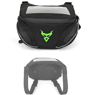 Imagem de FUUBAMB00 Bolsa de motocicleta portátil, à prova de chuva e expansível, bolsa de navegação para celular, design de tela sensível ao toque, bolsa de cabeça de scooter, verde, 22 x 18 x 12 cm