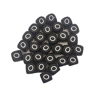 Imagem de Arakierst 50 peças de contas quadradas de silicone com letras do alfabeto 12 mm contas de pérola de silicone fazem nome para fazer joias, faça você mesmo, colar de miçangas para mãe