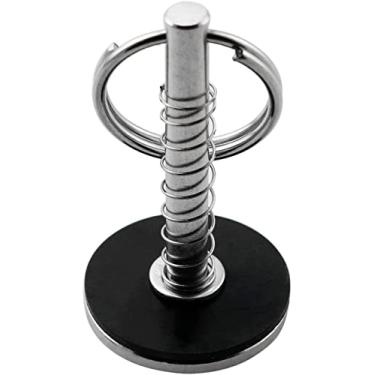 Imagem de Puxador de tampa de escotilha marítima com botão de pino oculto de mola para iate de barco de pesca, levantador de tração de tampa de escotilha de aço inoxidável 316 e junta de borracha e mola (1,