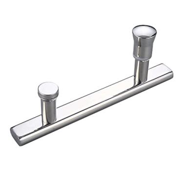 Imagem de Puxador de porta de chuveiro e peças de reposição para orifício de porta de vidro espaçamento central de 145 mm, maçanetas de porta de banheiro para box de chuveiro tela para casa banheiro cozinha