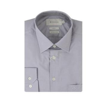 Imagem de Camisa Masculina Dudalina ML Comfort Egyptian Cinza Claro - 530105-Masculino