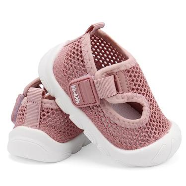 Imagem de Tênis infantil First Walking Safer Antiderrapante Leve Largo Tênis Baby Slip on Respirável Malha Malha Elástica Sola Macia Sapatos Interiores 1-4 Anos Meninos Meninas Outdoor Walkers Shoes, #2 Rosa,