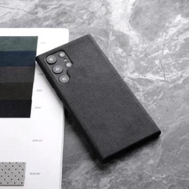 Imagem de Capa para Samsung Galaxy S24 Ultra S23 S22 S21 FE Note20 Plus 5G Supercar Interior Mesmas capas de telefone de couro artificial, cinza escuro, S22 FE