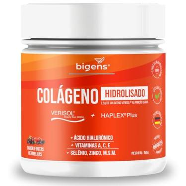Imagem de Colágeno Hidrolisado Verisol + Haplex Plus com Ácido Hialurônico e Vitaminas A, C, E, Selênio, 150 g em Pó, Bigens (Unidade)