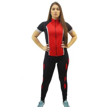 Imagem de Calça Fuso Ciclismo DA Modas com Forro detalha em Rasgada Tecido em Poliamida- Feminina-Feminino