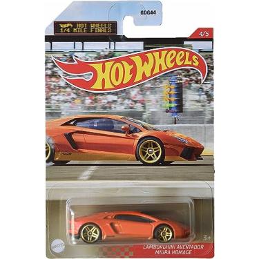 Imagem de Hot Wheels Lamborghini Aventador Miura Homage, Orange, 1:64 Scale Die-Cast Car, 3+