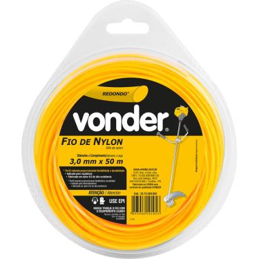 Imagem de Fio de Nylon Para Roçadeiras 3MM X 50M RedondoVonder