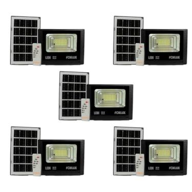 Imagem de Foxlux - Kit 5 Refletor LED 50W 6500K IP65 Placa Solar Foxlux