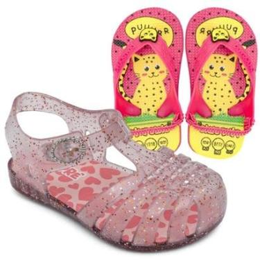 Imagem de Sandalia e Chinelo Pimpolho Kit Infantil Feminina Menina-Feminino