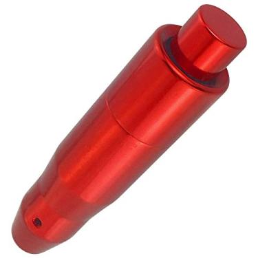 Imagem de Lunsom Botão de mudança automático de metal para carro com botão de pressão alavanca de câmbio de liga de alumínio alavanca de câmbio cabeça de engrenagem longa se encaixa na maioria dos veículos de transmissão automática (vermelho)