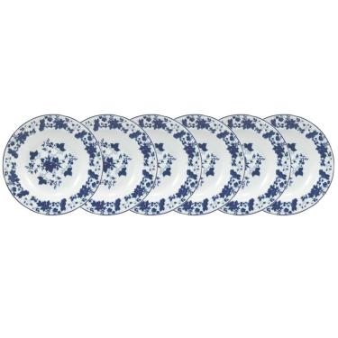 Imagem de Conjunto de Pratos Fundos 06 Peças Folhagem Schmidt