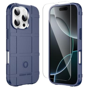 Imagem de LABILUS Capa protetora tática robusta à prova de quedas de 2,4 m TPU grossa compatível com iPhone 16 Pro (6,3 polegadas) - azul marinho