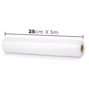 Imagem de Rolo Bobina 25cm Saco Embalagem Seladora A Vácuo Ranhuras - B2T