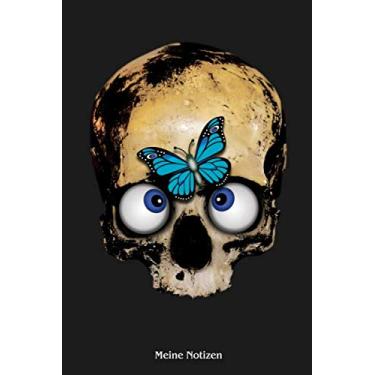 Imagem de Meine Notizen: Skull, Totenkopf, Schädel. Format A5, 120 Seiten, fein hellgrau liniert. Notizbuch, Tagebuch, Tagesplaner, Ideenbuch, Wochenplaner, Vokabelheft