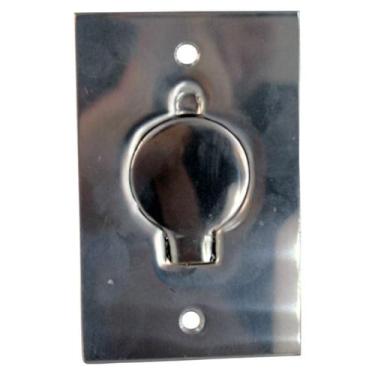 Imagem de Placa para Piso em Inox 4x2 1 Módulo Redondo Nova Stamplac