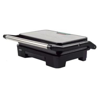 Imagem de Grill mallory asteria compact 900w inox - 127v, Preto e Prata, 110V