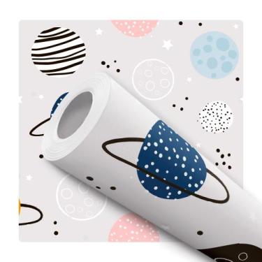 Imagem de Papel de Parede Vinílico Planetas Galáxia Espaço Quarto Teen 3m - DELI