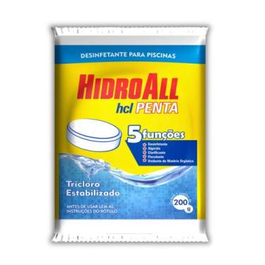 Imagem de Cloro Pastilha Hcl Penta 5 Em 1 Hidroall 1 Unidade 200g