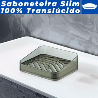Imagem de Saboneteira Porta sabonetes Luxo Slim Translúcido Banheiro - Uz Utilid