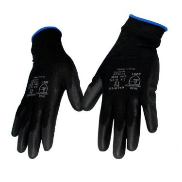 Imagem de Luva de Segurança Preta PU T-7 Tamanho P Kalipso