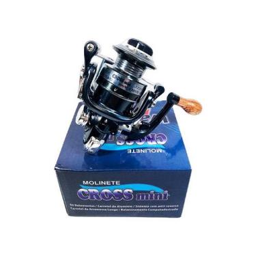 Imagem de Molinete Way Fishing Cross Mini Ultra Light 5.2:1 Drag 4kg Todo em Alu