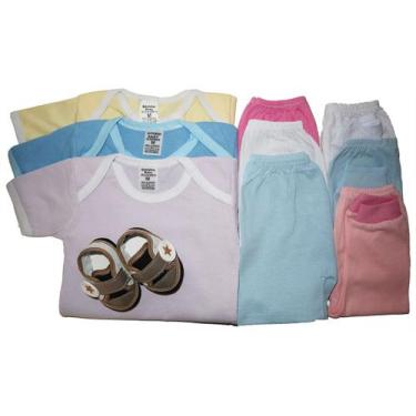 Imagem de Kit C/10 Peças Body Bebê Short Sapatinho  Maternidade Verão  - Batutin