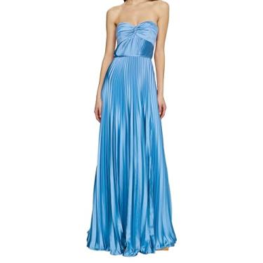 Imagem de AMUR Vestido feminino plissado Stef, Azul Adonis, 46