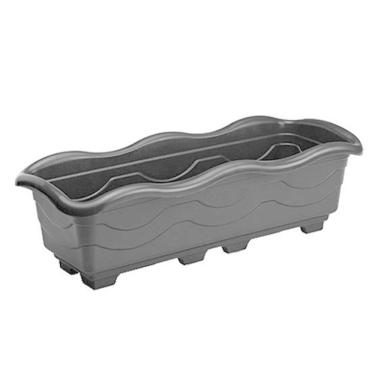 Imagem de Jardineira Floreira Preto Grande 50X19X15Cm 6,5L De Plastico