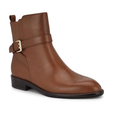 Imagem de Nine West Bota de cano curto feminina Hoken, Couro marrom 102, 34