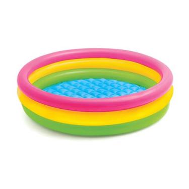 Imagem de Piscina Inflável Redonda Infantil Media 60L 3 Aneis Resistente - Bruar