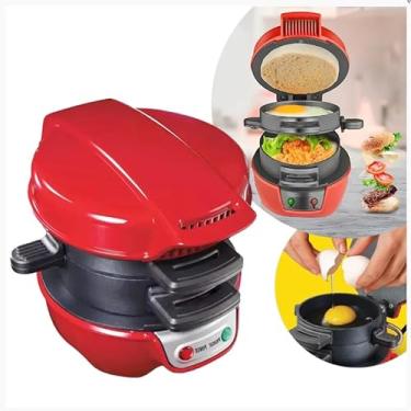 Imagem de Sanduicheira Máquina De Preparar Hambúrguer Elétrica 220V