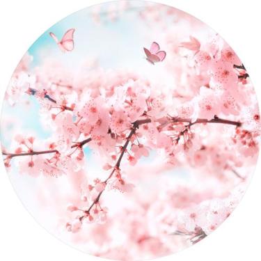 Imagem de Painel De Festa Redondo 1,50x1,50 -  Flor Sakura Cerejeira Realista 01